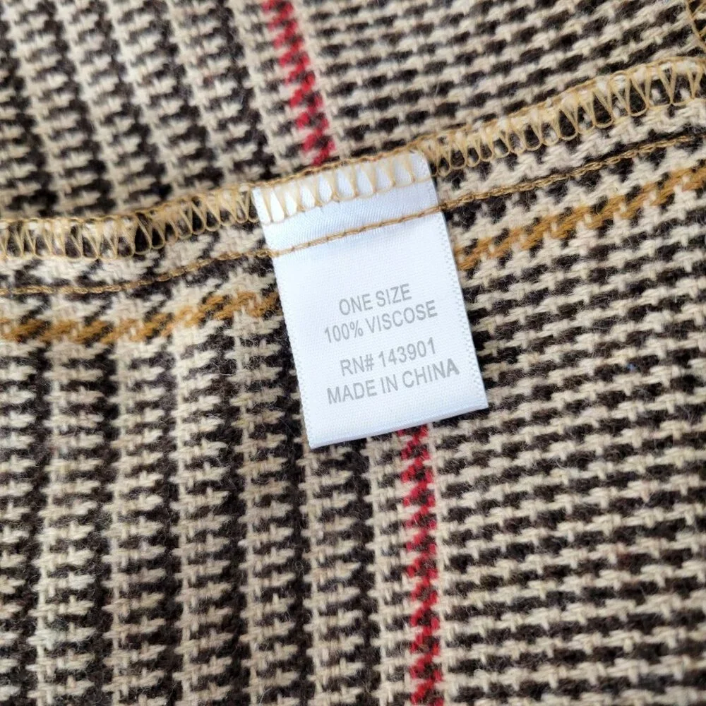 Coco + Carmen Houndstooth Plaid Coat One Size - Picture 6 of 6